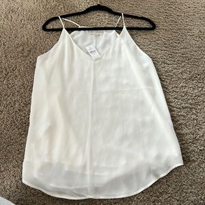 Brand new unworn white chiffon blouse from Loft